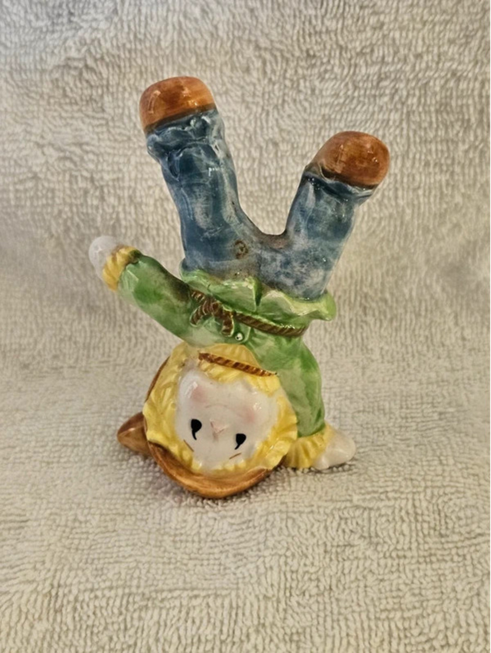 VTG Originals by Erika Japan Handstand Figurine 3.5” Whimsical Kitsch